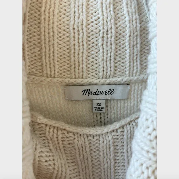 Madewell White Turtleneck Knit Sweater- Size XS - Picture 2 of 9